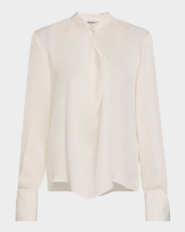 Cutout Silk Double Georgette Blouse